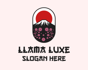 Mount Fuji Cherry Blossom logo design