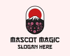 Mount Fuji Cherry Blossom logo design