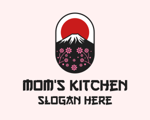 Mount Fuji Cherry Blossom logo design