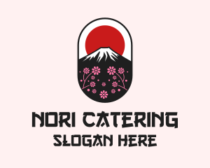 Mount Fuji Cherry Blossom logo design