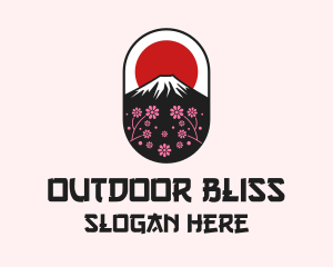 Mount Fuji Cherry Blossom logo design