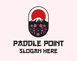 Mount Fuji Cherry Blossom logo design