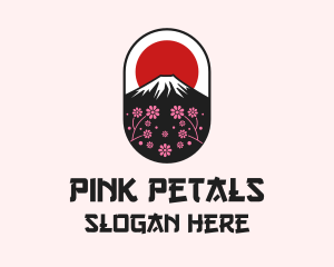 Mount Fuji Cherry Blossom logo design