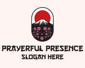 Mount Fuji Cherry Blossom logo design