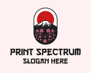 Mount Fuji Cherry Blossom logo design