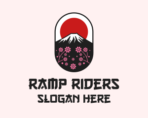 Mount Fuji Cherry Blossom logo design