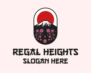 Mount Fuji Cherry Blossom logo design