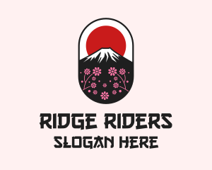 Mount Fuji Cherry Blossom logo design