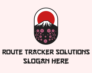 Mount Fuji Cherry Blossom logo design