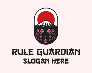 Mount Fuji Cherry Blossom logo design