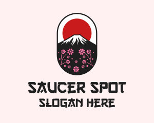 Mount Fuji Cherry Blossom logo design