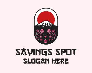 Mount Fuji Cherry Blossom logo design