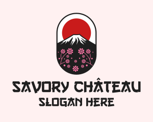 Mount Fuji Cherry Blossom logo design