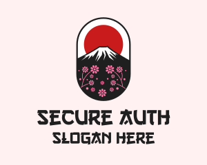 Mount Fuji Cherry Blossom logo design