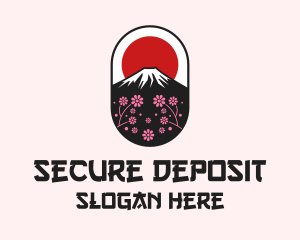 Mount Fuji Cherry Blossom logo design