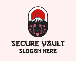 Mount Fuji Cherry Blossom logo design