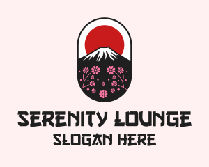 Mount Fuji Cherry Blossom logo design