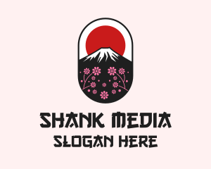 Mount Fuji Cherry Blossom logo design