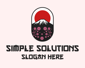 Mount Fuji Cherry Blossom logo design