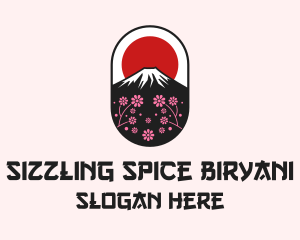 Mount Fuji Cherry Blossom logo design