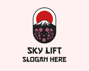 Mount Fuji Cherry Blossom logo design