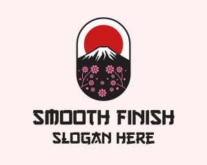 Mount Fuji Cherry Blossom logo design