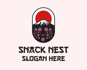 Mount Fuji Cherry Blossom logo design