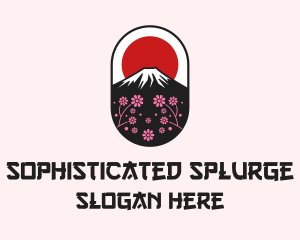 Mount Fuji Cherry Blossom logo design