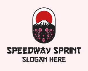 Mount Fuji Cherry Blossom logo design