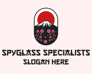 Mount Fuji Cherry Blossom logo design