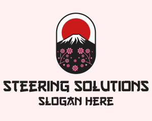 Mount Fuji Cherry Blossom logo design