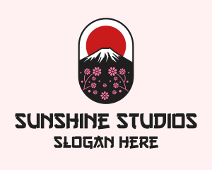 Mount Fuji Cherry Blossom logo design