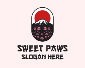 Mount Fuji Cherry Blossom logo design