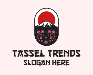 Mount Fuji Cherry Blossom logo design