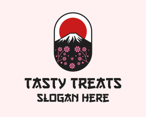 Mount Fuji Cherry Blossom logo design