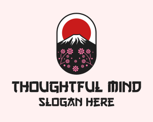 Mount Fuji Cherry Blossom logo design