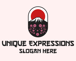 Mount Fuji Cherry Blossom logo design