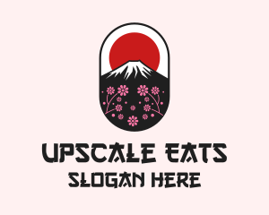 Mount Fuji Cherry Blossom logo design