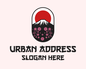 Mount Fuji Cherry Blossom logo design