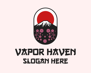 Mount Fuji Cherry Blossom logo design