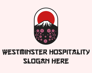 Mount Fuji Cherry Blossom logo design