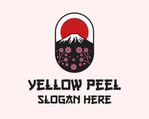 Mount Fuji Cherry Blossom logo design