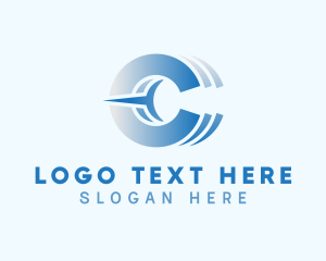 Gauge Measure Letter C logo design