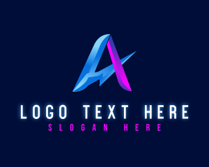 Professional Abstract Letter A logo design