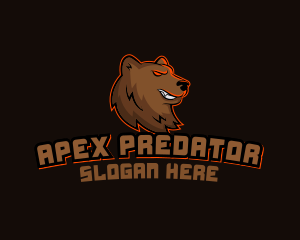 Wild Grizzly Bear logo design