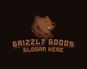 Wild Grizzly Bear logo design