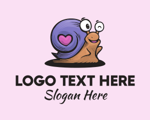 Love - Love Shell Snail logo design