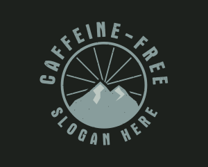 Hipster Mountain Badge logo design