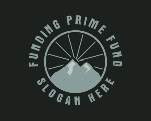 Hipster Mountain Badge logo design