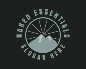 Hipster Mountain Badge logo design